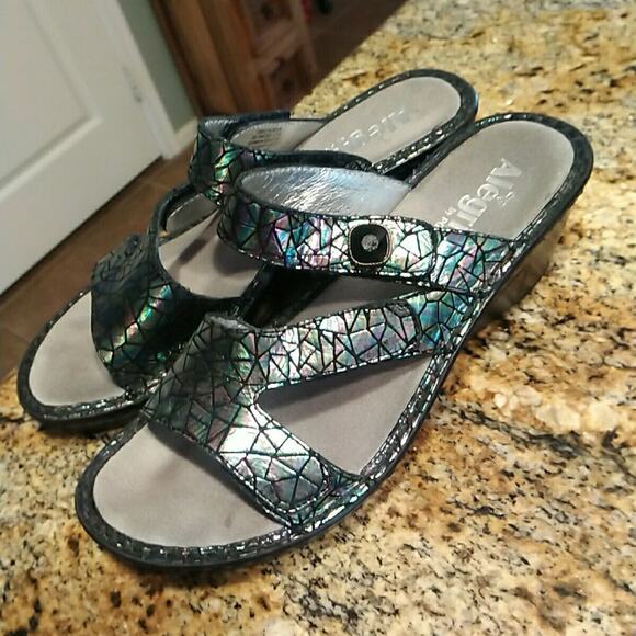 Alegria Camile Tectonic Iridescent Comfort Slip Resistant Sandal LOT-372 38 8.5 - Picture 4 of 12